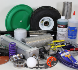 Parts on a table